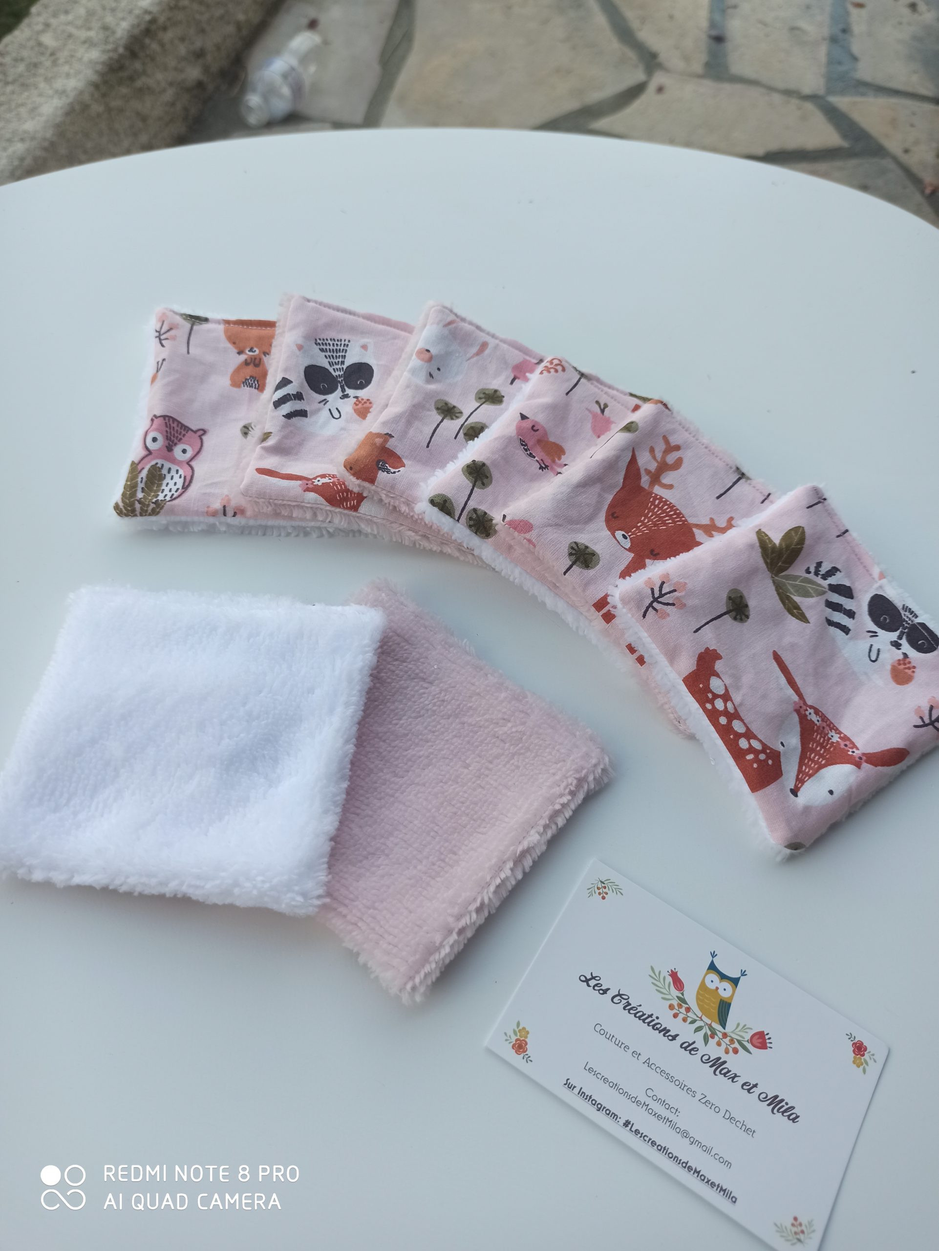 Lot de 5 lingettes lavables